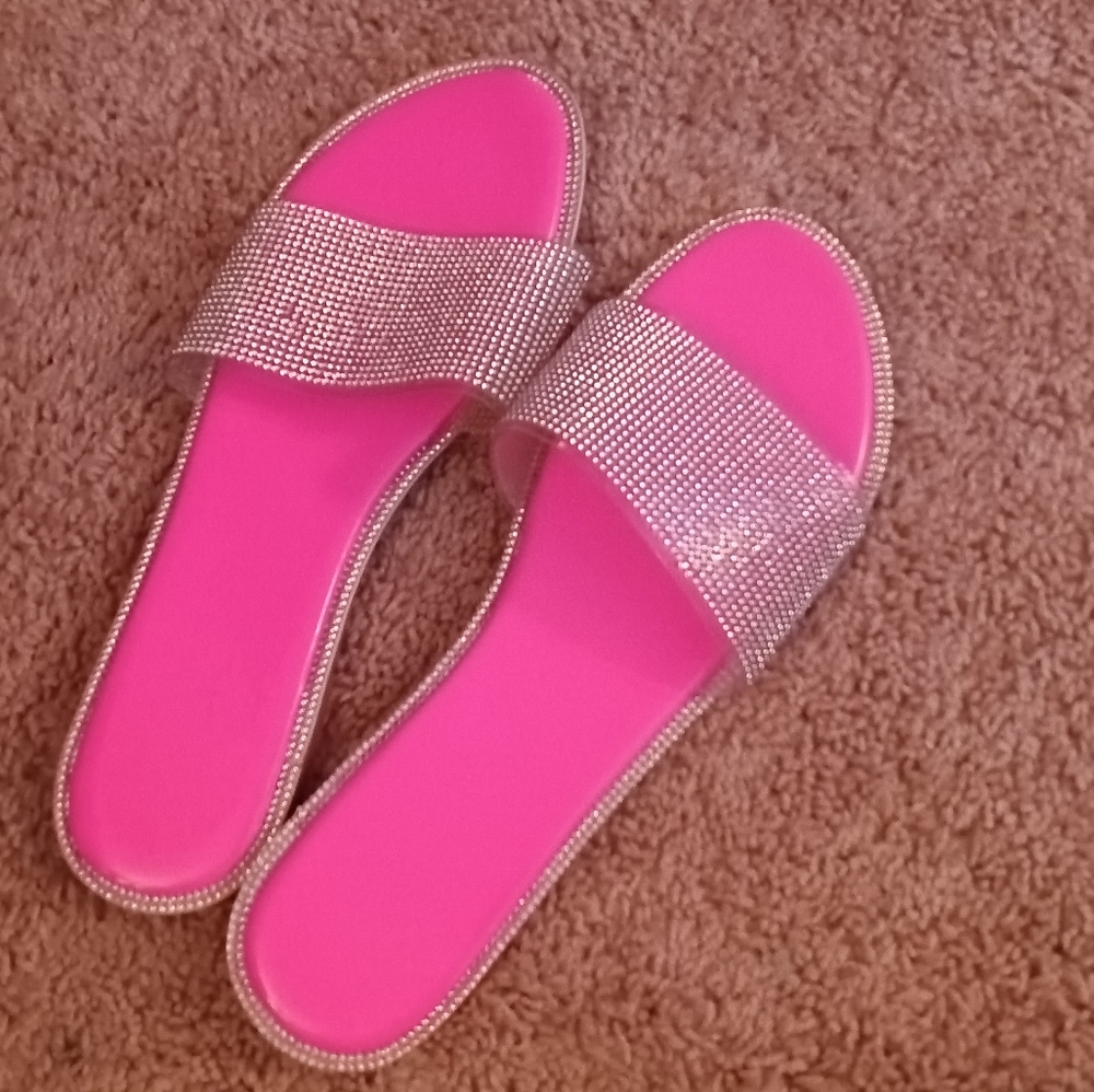Pink Rhinestone Sandals